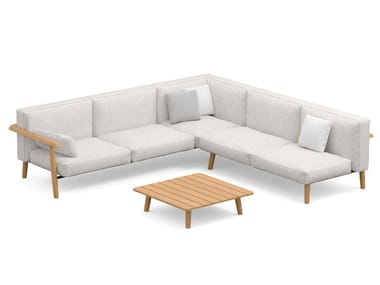 MAMBO LOUNGE - Corner sectional fabric garden sofa by Royal Botania