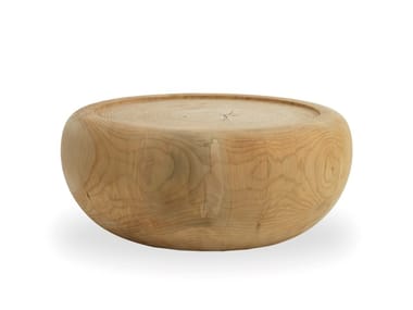 MAURITIUS - Low round cedarwood coffee table by Riva 1920