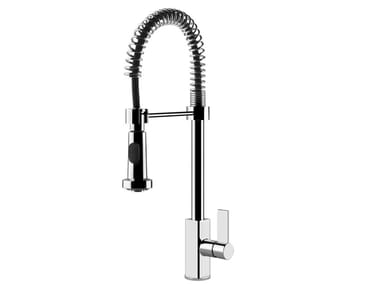 MONACO - 1 hole brass kitchen mixer tap with spray by Gessi