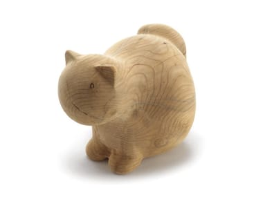 NEKO - Solid cedar wood sculpture by Riva 1920