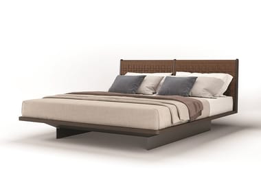 NET - Tanned leather double bed by Turri
