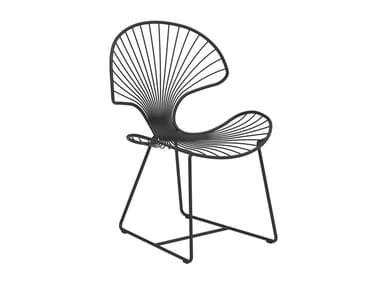 OSTREA - Sled base stainless steel garden chair by Royal Botania