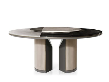 PALACE - Round marble table with Lazy Susan by Visionnaire