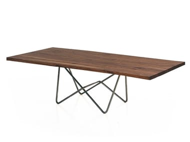 PIANO DESIGN - Rectangular solid wood table by Riva 1920