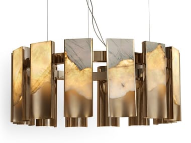 POLARIS - Aluminium and onyx pendant lamp by Visionnaire