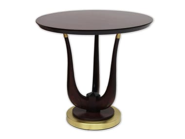 POSEIDON - Round solid wood coffee table by Fratelli Boffi