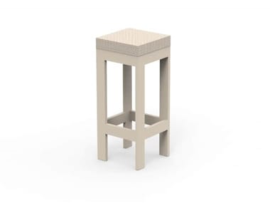POSIDONIA - High garden stool with footrest by Vondom