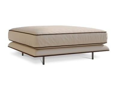 BLUES - Upholstered rectangular fabric pouf by Turri