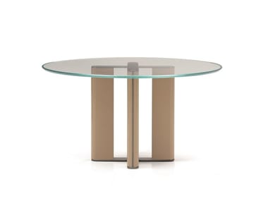 PRINCIPE MP.1060/T - Contemporary style round crystal coffee table for living room by Arte Brotto