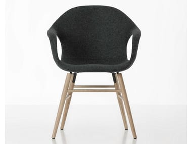 ELEPHANT UPHOLSTERED - Fabric chair with armrests by Kristalia