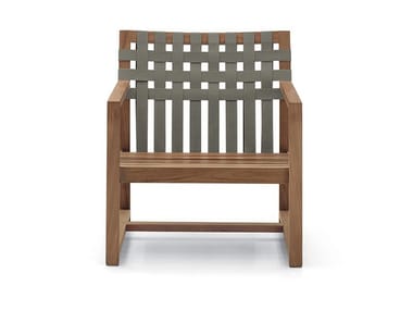 NETWORK 168 - Teak garden armchair with armrests by RODA
