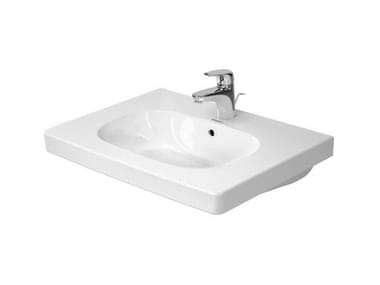 D-CODE - Rectangular single ceramic washbasin with overflow by Duravit
