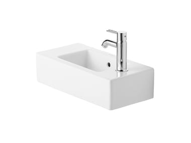 VERO - Rectangular ceramic handrinse basin by Duravit