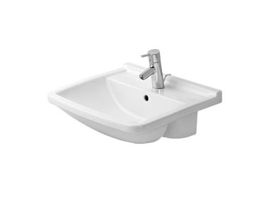 STARCK 3 - Semi-inset ceramic washbasin by Duravit