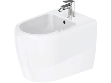 QATEGO - Floor mounted ceramic bidet with overflow by Duravit