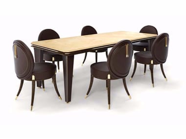 NOIR - Rectangular marble contract table by Turri