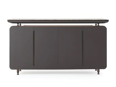 SILHOUETTE - Eucalyptus sideboard with doors by Turri