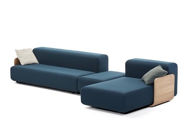 KLASTER - Sectional fabric sofa bed with chaise longue by Prostoria