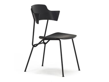 STRAIN - Open back chair with armrests by Prostoria