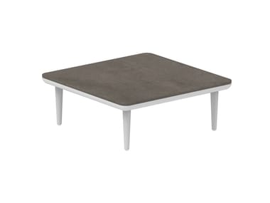 STYLETTO LOUNGE - Low square ceramic garden side table by Royal Botania