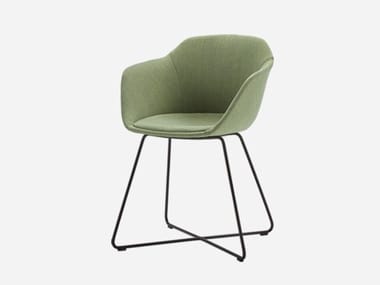 TAIA - Fabric chair with armrests by Inclass