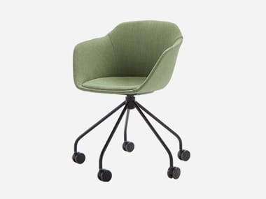 TAIA - Trestle-based fabric office chair with castors by Inclass