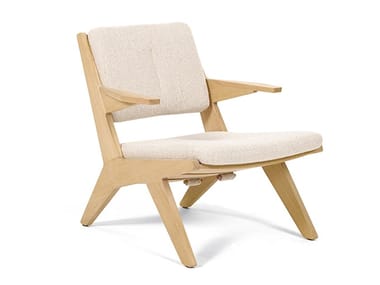 TOGGLE WOOD - Fabric easy chair with armrests by Prostoria