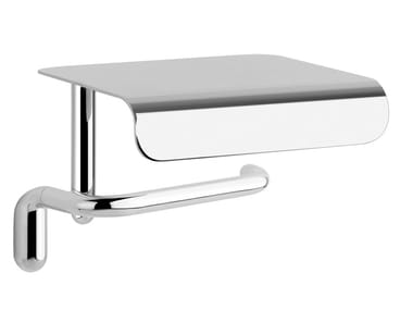 GOCCIA - Brass toilet roll holder with cover by Gessi