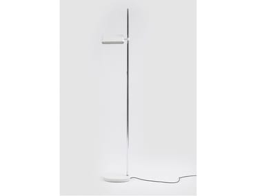 TWO FLAGS FLOOR - LED height-adjustable painted metal floor lamp by Danese Milano