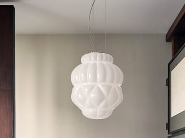 VALLONNE? OPALE - Venetian crystal pendant lamp by Barovier&Toso
