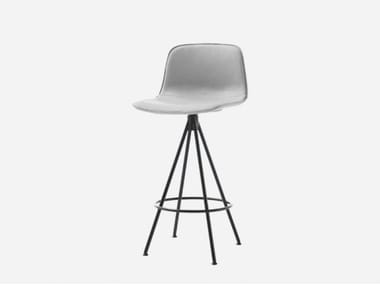 VARYA TAPIZ - Swivel trestle-based fabric stool by Inclass