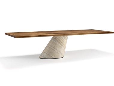 VERO - CONO - Rectangular solid wood table by Arte Brotto