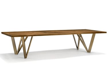 VERO - GEOMETRICA - Rectangular solid wood table by Arte Brotto