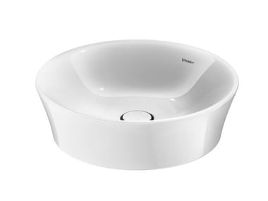 WHITE TULIP - Round single ceramic washbasin by Duravit