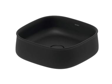 ZENCHA - Countertop square single ceramic washbasin by Duravit