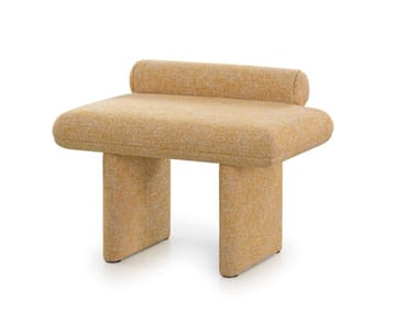 ZERO - Low upholstered fabric stool by Turri